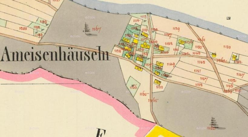 mapa cisarsky otisk 1841