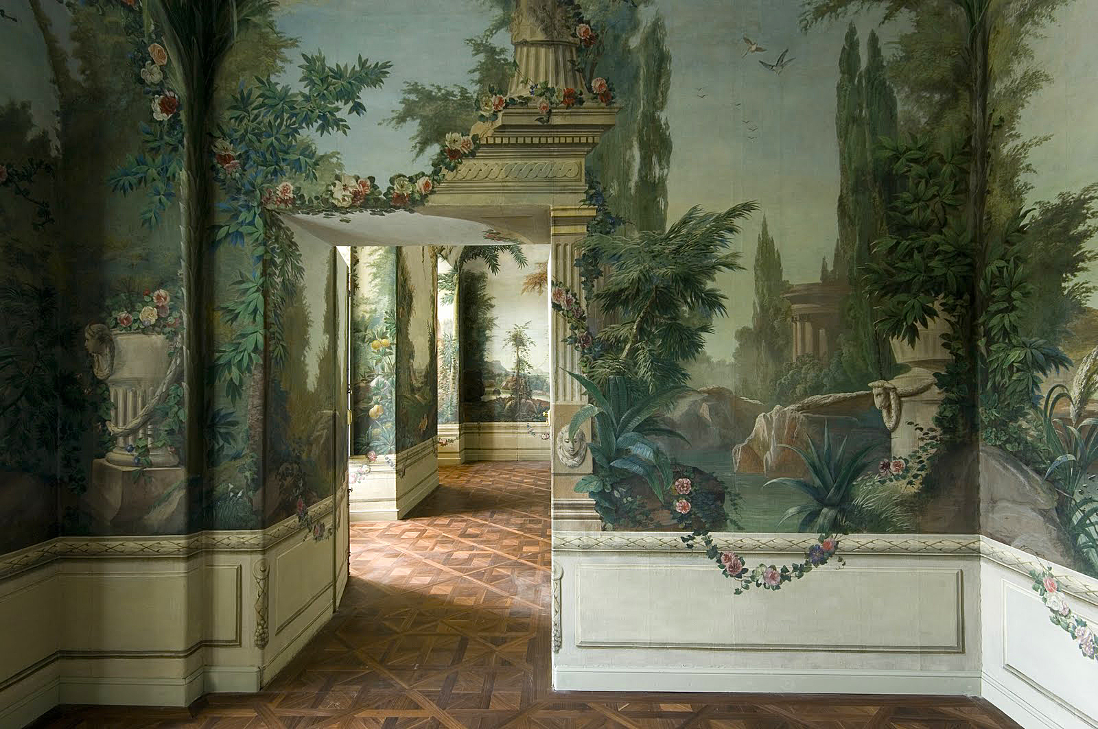 Nstnn malby v pokojch na zmku Schnbrunn ve Vdni